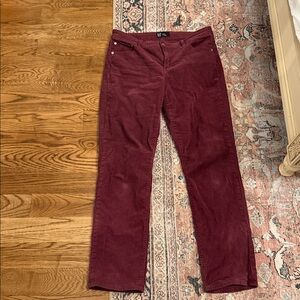 GAP Burgundy Corduroy Trousers (Classic Straight)